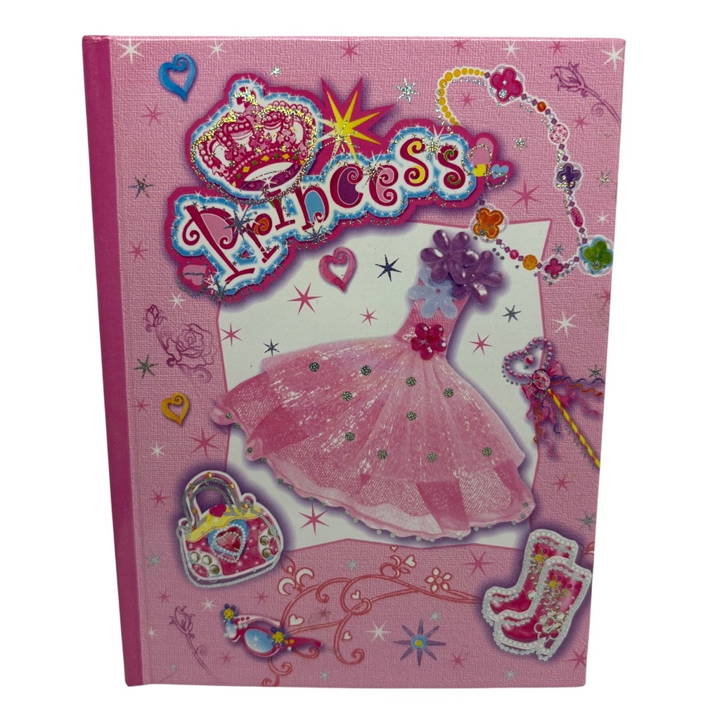 Hot Focus Pink Princess Hardcover Journal Lined Pages Glitter 2010 Diary
